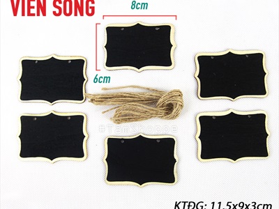 Set 06 bảng đen viết phấn mini treo tường cùng kiểu [1 mặt - kèm dây] BANGDEN-16
